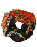 Dolce & Gabbana Multicolor Silk Printed Square Foulard Scarf