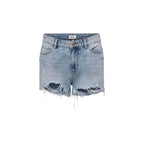 Only Light Blue Cotton Shorts - Eljoys Fashion 