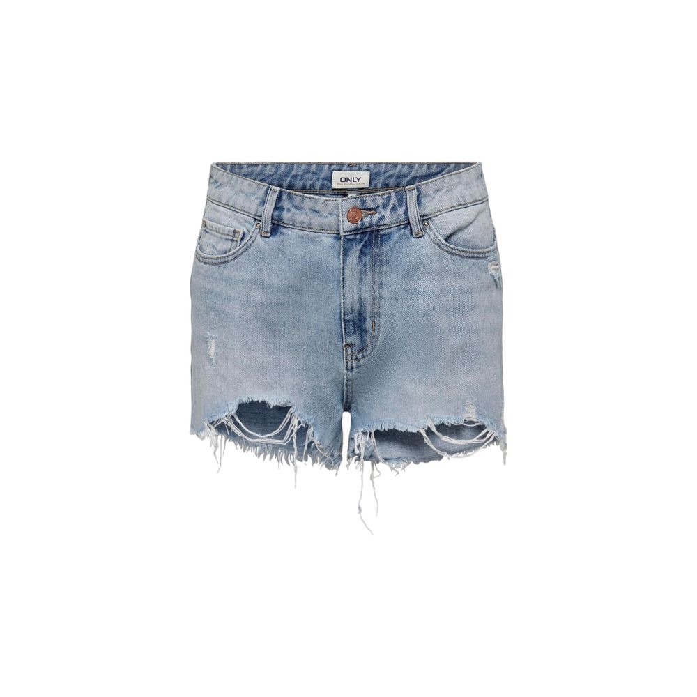 Only Light Blue Cotton Shorts - Eljoys Fashion 