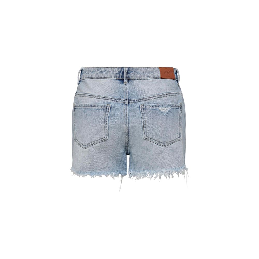 Only Light Blue Cotton Shorts - Eljoys Fashion 