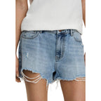 Only Light Blue Cotton Shorts - Eljoys Fashion 