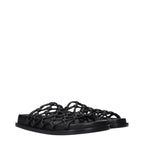 Jil Sander Black Leather Slippers
