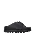 Jil Sander Black Leather Slippers