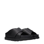 Jil Sander Black Leather Slippers
