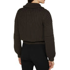 Lemaire Brown Cotton Cardigan