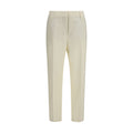 Versace Beige Wool Oves Aries Cropped Pants