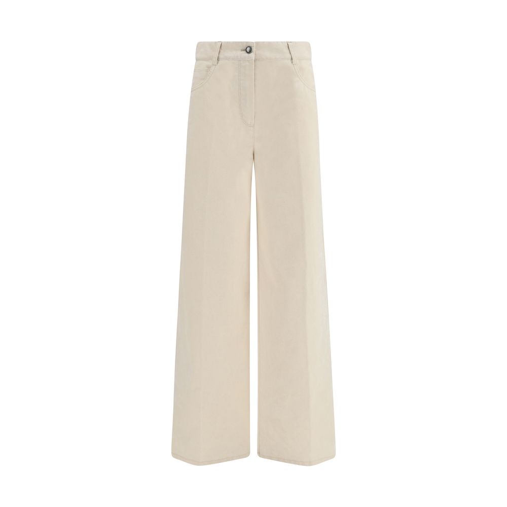 Forte_Forte White Cotton Jeans Denim - Eljoys Fashion 