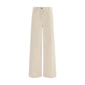 Forte_Forte White Cotton Jeans Denim - Eljoys Fashion 
