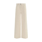 Forte_Forte White Cotton Jeans Denim - Eljoys Fashion 