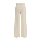 Forte_Forte White Cotton Jeans Denim - Eljoys Fashion 