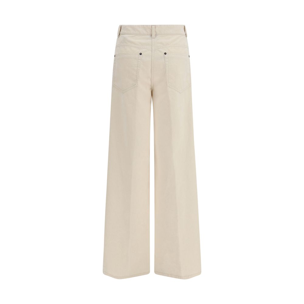 Forte_Forte White Cotton Jeans Denim - Eljoys Fashion 