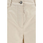 Forte_Forte White Cotton Jeans Denim - Eljoys Fashion 