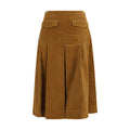Tory Burch Brown Cotton Long Skirt