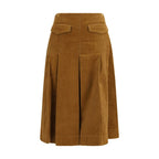 Tory Burch Brown Cotton Long Skirt