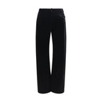 Khaite Black Viscose Casual Pants