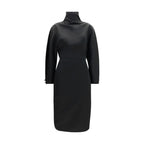 Khaite Black Acetate Cocktail Dress