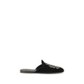Dolce & Gabbana Black Velvet Flats