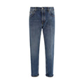 PT Torino Blue Cotton Straight-Leg Jeans