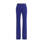 Chloé Blue Cotton Straight-Leg Jeans