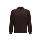 Lardini Brown Wool Oves Aries Sweatshirt