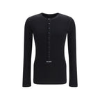 Dolce & Gabbana Black Cotton Long Sleeve T-Shirt