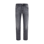 Jacob Cohen Gray Cotton Straight-Leg Jeans