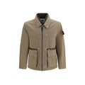 Stone Island Brown Cotton Full-Length Jacket