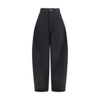 Balenciaga Black Cotton Casual Pants