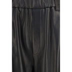 Brunello Cucinelli Black Leather Pants