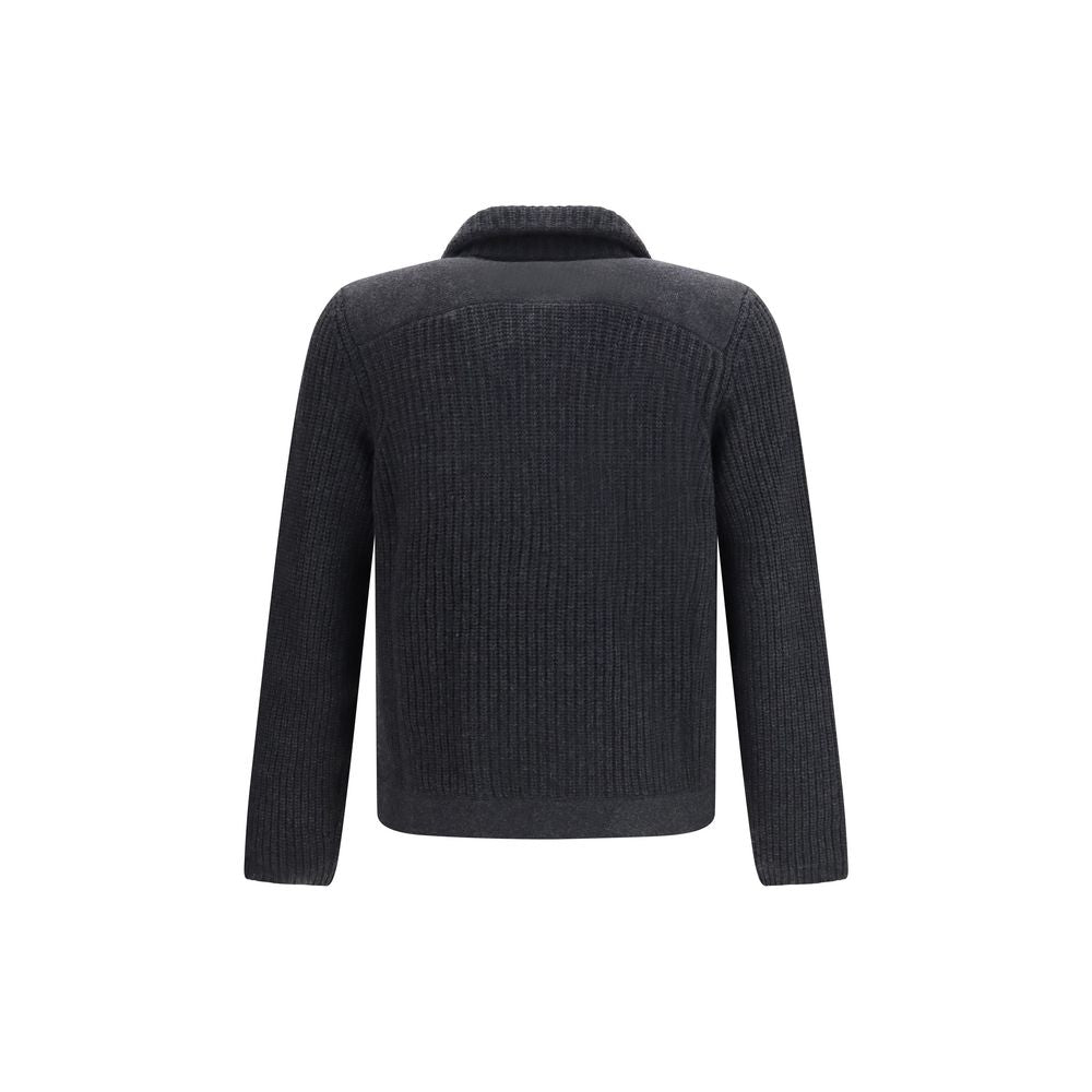 Brunello Cucinelli Gray Cashmere Cardigan - Eljoys Fashion 