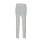 Brunello Cucinelli White Cotton Casual Pants - Eljoys Fashion 