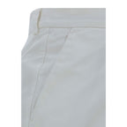 Brunello Cucinelli White Cotton Casual Pants - Eljoys Fashion 