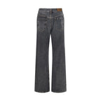Brunello Cucinelli Gray Cotton Straight-Leg Jeans