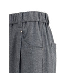 Brunello Cucinelli Gray Wool Casual Pants