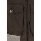 Brunello Cucinelli Brown Cotton Bomber