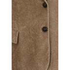 Brunello Cucinelli Beige Viscose Full-Length Jacket