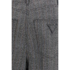 Prada Gray Wool Oves Aries Casual Pants