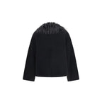 Loulou De Saison Black Wool Oves Aries Full-Length Jacket