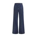 SA SU PHI Blue Cotton Flared Jeans