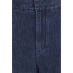 SA SU PHI Blue Cotton Flared Jeans