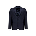 Autore Blue Wool Full-Length Jacket