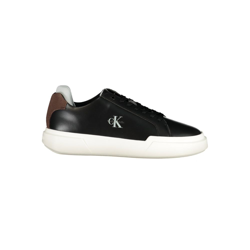 Calvin Klein Black Polyurethane Men's Sneaker - Eljoys Fashion 