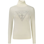 Guess Jeans White Viscose Turtleneck