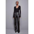 Patrizia Pepe Black Leather Pants