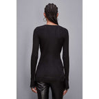 Patrizia Pepe Black Leather Pants