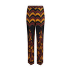 Emilio Pucci Multicolor Silk Casual Pants