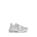 Off-White Gray Fabric Athletic Sneakers