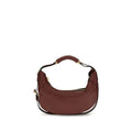 Moschino Bordeaux Calf Leather Bos Taurus Shoulder Bag