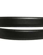 Dolce & Gabbana Black Leather Double Wrap Metal Buckle Belt