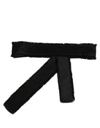 Dolce & Gabbana Black Velvet Wrap Around Tie Cintura Belt